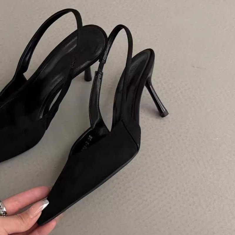 

Мода 2025 Лето Леопардовые Женские Босоножки на Высоком Каблуке Модные Туфли с Острым Носком Дизайнерский Стиль Банкетные Вечерние Босоножки Туфли 35 чёрный