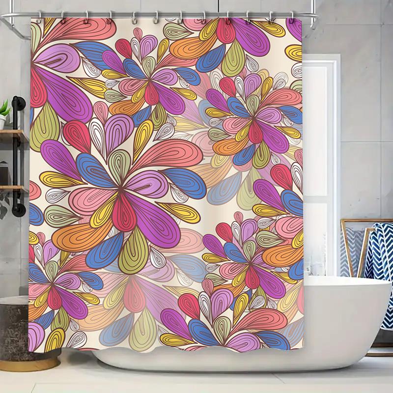 

Colorful Geometric Shower Curtain Modern Design Bathroom Decorations For Home Use 72 X 84 Inches W60H190(CM)-1 Pcs