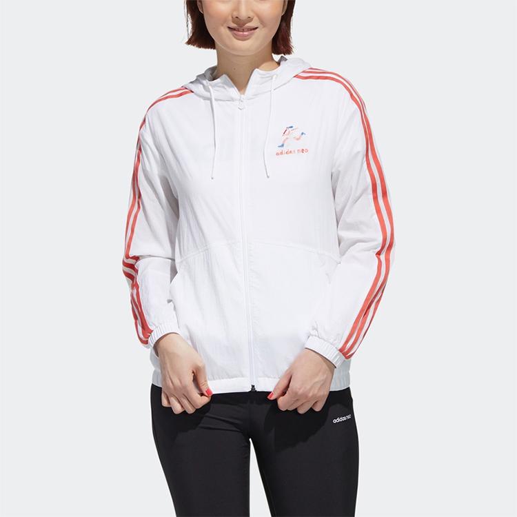Adidas Neo Casual Sports Hettejakke Dame Topper Hvit GP5812