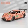 Full Scale 1:32 Porsche 911 GT3 RSR Racing Alloy Car Model Simulation Car Sound and Light Ornaments Collection Gift Toy Die-cast Model Boy Gift
