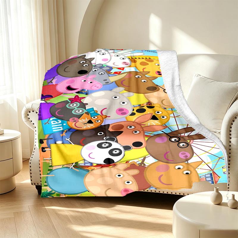 Cartoon animation Pattern Blanket for Home Decoration, Bed, Sofa, Car Travel, Camping, Suitable for All Seasons, Birthday Christmas Gift