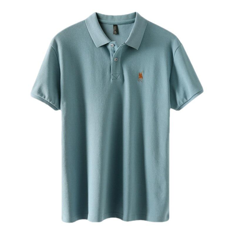 Ανδρικό Πικέ Βαμβακερό Πλεκτό Πόλο, Κοντομάνικο με Κεντητό γιακά που ανασηκώνεται, Casual Καλοκαιρινό T-Shirt (T2305)