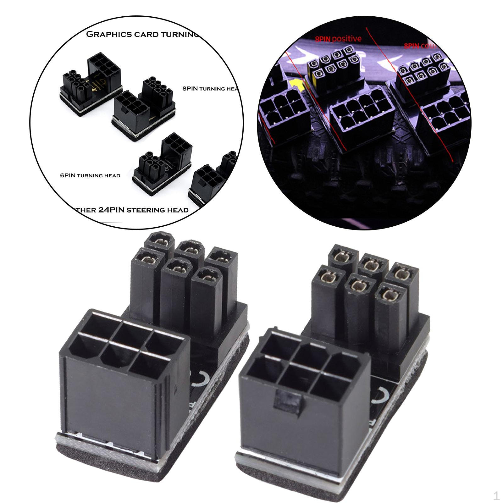 

2 Piece GPU Angle Power Adapter Set for Desktop Graphics Cards 6PIN