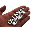 1Pc Metal Old Man Edition Emblem 3D Decal for Universal Car Truck SUV Chrome Red