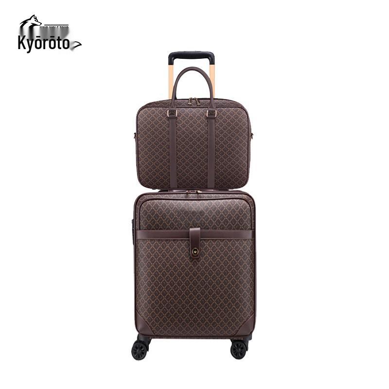 JINGLANGTU Vertical Rolling Luggage Set 18-inch