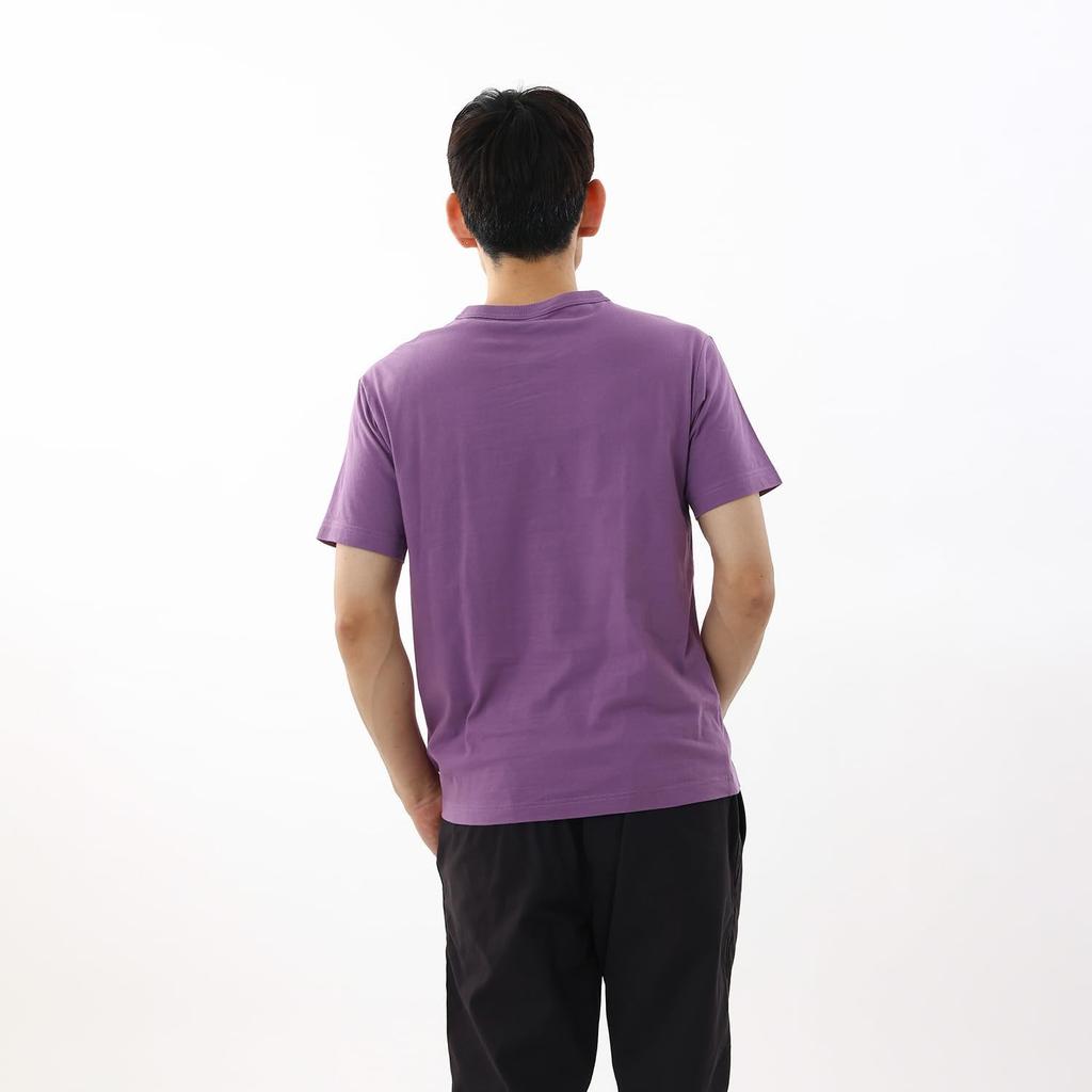 Champion short logo short sleeve L T-shirt, sleeve, 100% cotton, classic, one-point embroidery, T-shirt, basic, C3-P300Z, men's, violet,