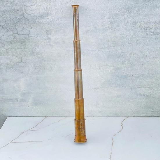 83.82 Cm Brass Telescope with Leather Case Replica East India Company Maritime Spyglass Classic Gift