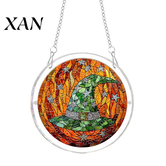 Office Halloween Ornament Acrylic Puzzle Suncatcher Window Hanging,7.87 Inch Sun Catcher Themed Gift Idea Decoration Ornament, Ideal for Gifting