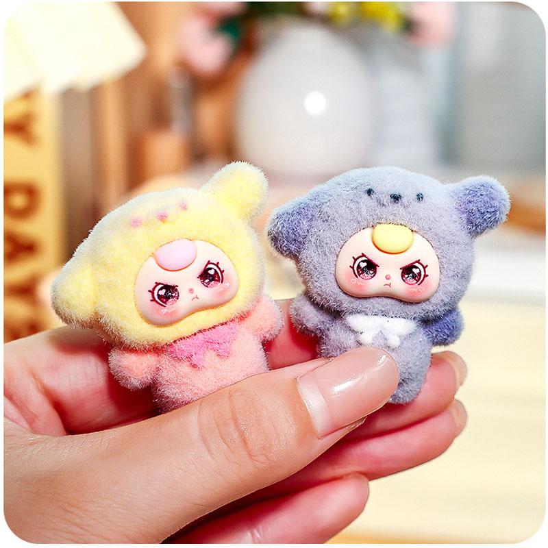 10Pcs Crybaby Tree Rabbit, Anime Flocked Action Figure, Decorative Pendant, Desktop Kawaii Doll Ornaments  Gift Items