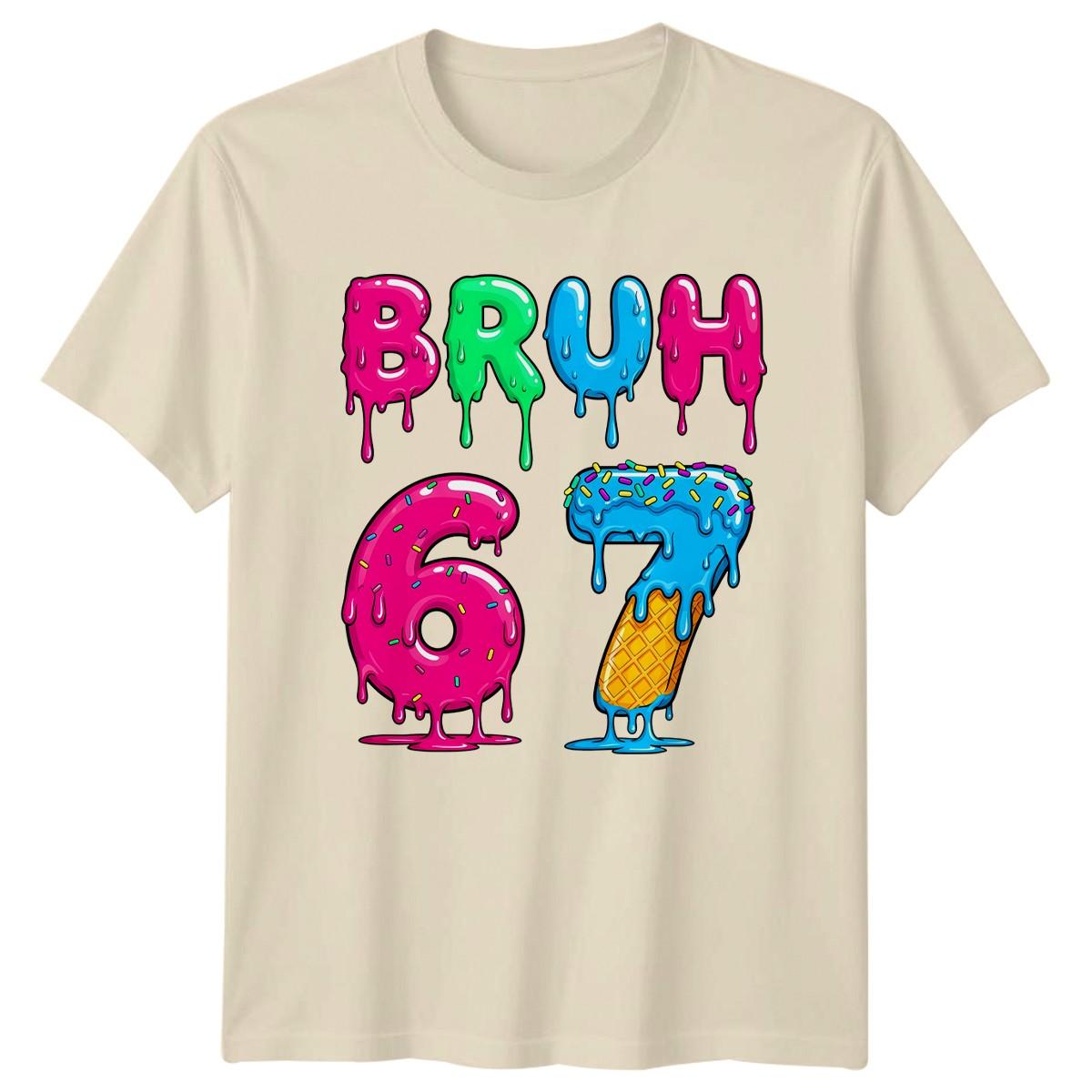 Bruh T-Shirt Dripping Glaze Font Slang Meme Birthday Gift For Him And Her L