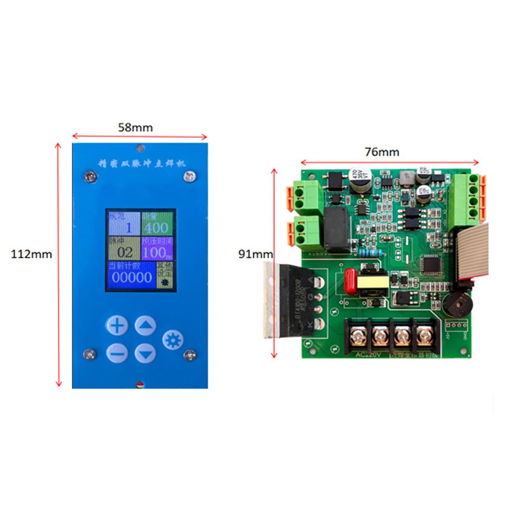 Dual Pulse Spot Welder Control Board Current Control, DIY Spot Welder Modification with Color Screen, ZY30B
