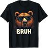 Funny Bear Meme BRUH Teenager Kids Men Women Graphic T-Shirt