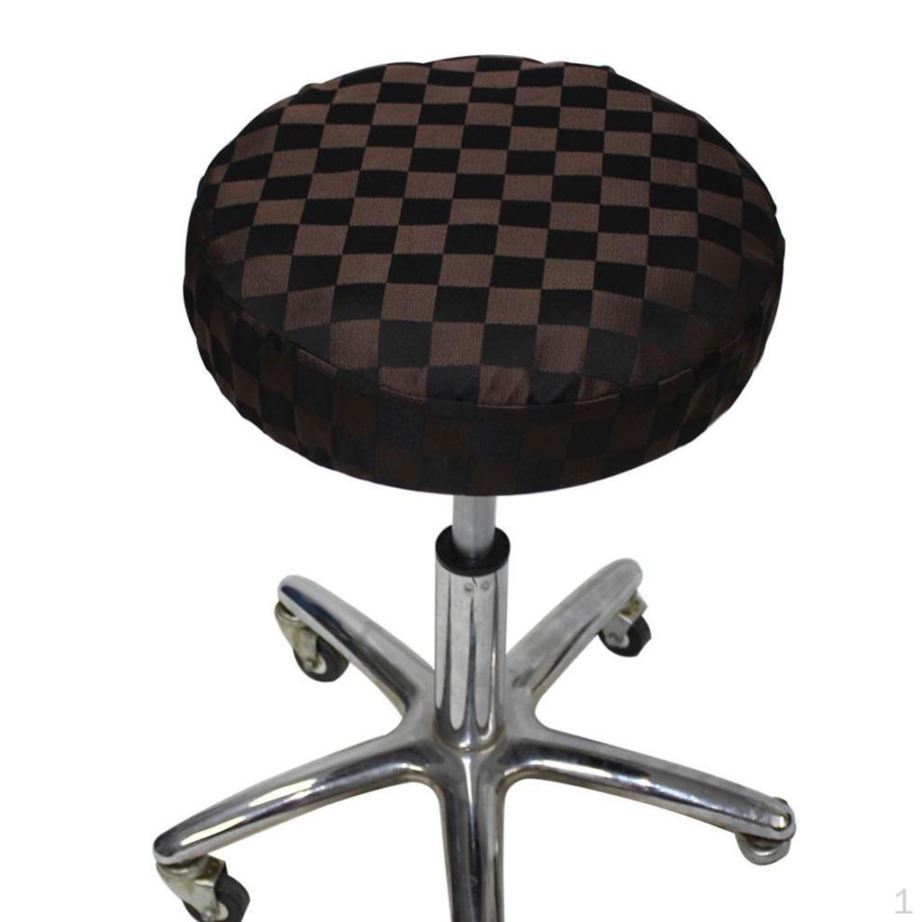 Lattice Pattern Bar Stool Cover Round Cushion Slipcover for Kitchen Coffe Shop Coffee_30cm