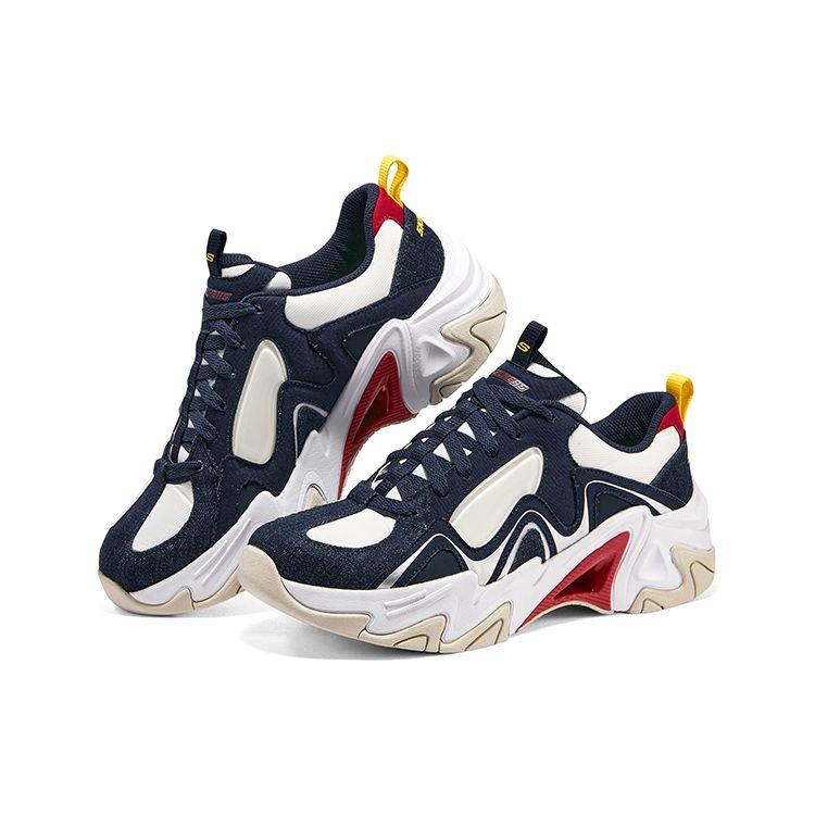 Skechers Stamina V3 Fabric Shock Absorbing Non-Slip Durable Supportive Lightweight Low-Top Dad Shoes Men sneaker 894209-NVRD