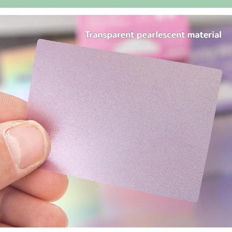 Transparent Pearlescent Pull Out Sticky Notes Stickers Notepads for Students Small Note Stickers for Marking