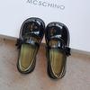 Girls' Black Leather Princess Shoes - British Style Autumn Collection