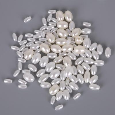 1300-7500 pezzi di perle di imitazione ABS bianche e avorio, perline di riso in plastica ABS, perline distanziatrici sciolte per la creazione di gioielli