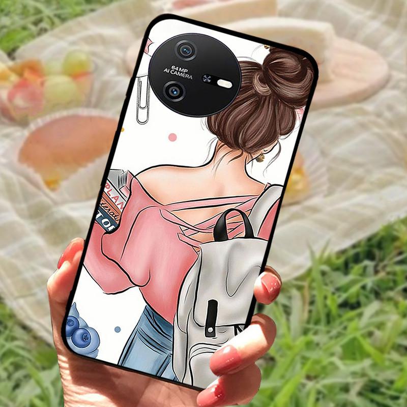 

Для Oscal Tiger 12 Чохол Силіконовий М який Мармуровий Чорний Бампер Funda Coque для Blackview Oscal Tiger 12 Повністю Захисний Чохол Oscal Tiger 12