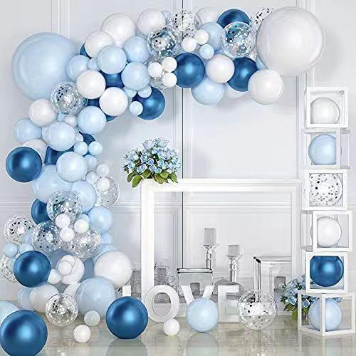 Macaron Blue Ocean Decoration, Balloon Birthday Party Supplies, Balloon Chain Set