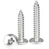 304 Stainless Steel Large Flat Head Cross Slot Self-Tapping Screws - Custom Umbrella/Mushroom Head Zigong Screws