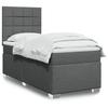 VidaXL Sommier à lattes de lit et matelas Gris foncé 90x190 cm Tissu, lit, lit à plate-forme, lit à panneaux, meuble de 3292644