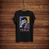 Nikola Tesla Retro Shirt Wissenschaftsgeschenk Lehrer Ingenieur Geekiges Shirt