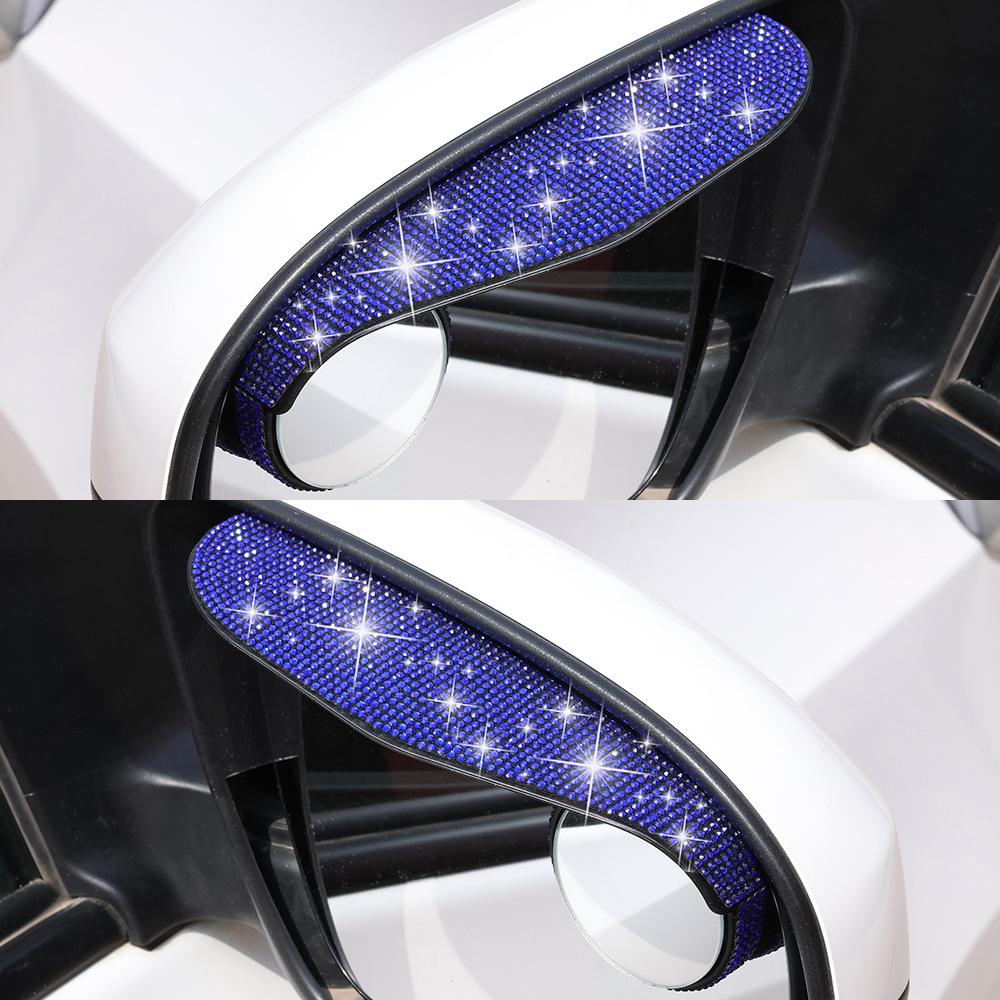 

2 упаковки автомобильного зеркала для слепых зон с боковым зеркалом от дождя, блестящие внешние аксессуары со стразами, универсальные, подходят для автомобилей, внедорожников и грузовиков