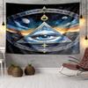 Eye Of Providence In Space Tapestry Room Decoration Wall Hanging for Living Room Bedroom, Dormitory, Birthday and Christmas Gifts