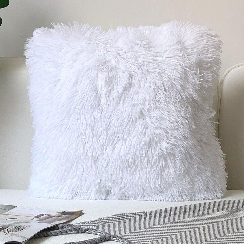 Nordic Plush Pillow Cover Modern Simple Crystal Plush Soft Comfortable Solid Color Cushion Cover Cushion Cover