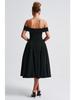 2025 Spring Fashion Solid Color Off-the-Shoulder Backless Bandeau Dress for Women