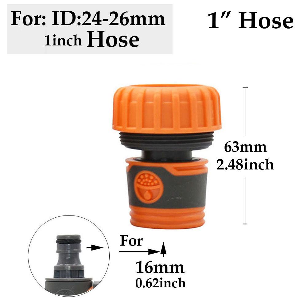 1/2'' 3/4'' 1'' Hose Quick Connecter Nipple OD 16mm 20mm Garden Hose Waterstop Fittings Tubing Repair Watering Gun Adapter