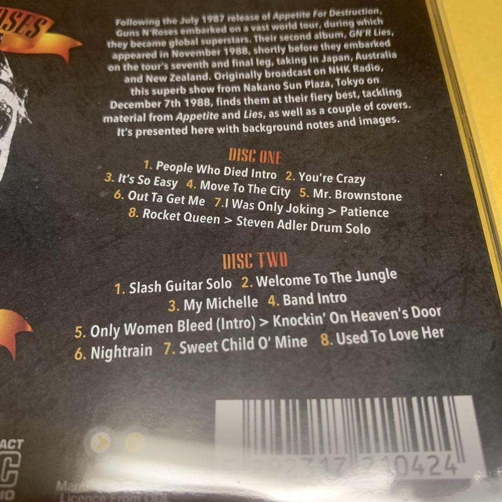 [USED] Guns N' Roses Live in Japan 1988 CD