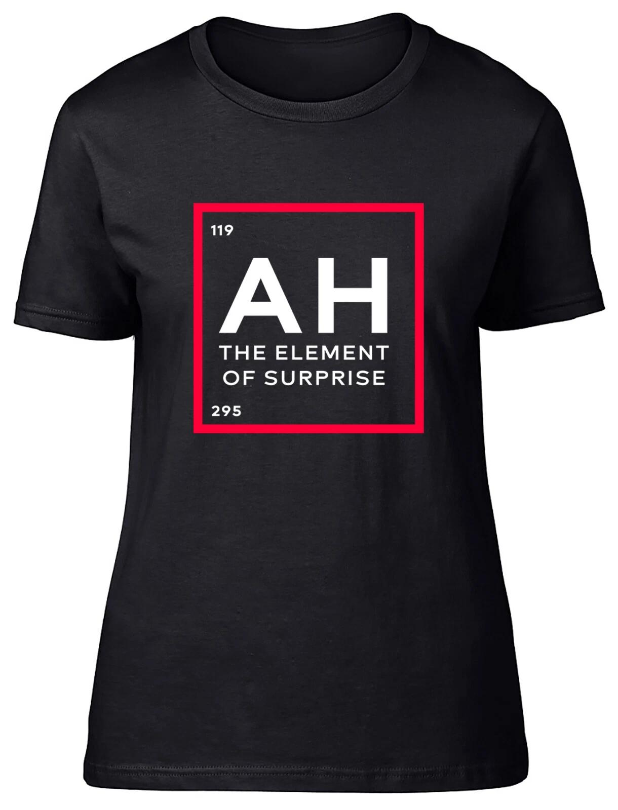 AH The Element Of Surprise Fitted Womens Ladies T Shirt XXXXL