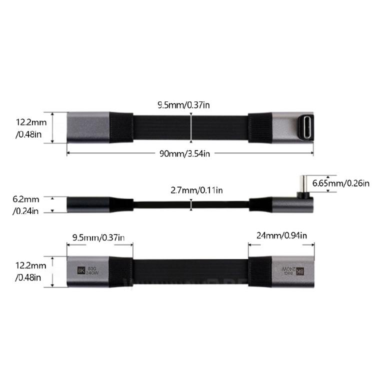 Universal USB4 V2.0 Type C Extension Cable 80Gbps Highly speed Data Transfer 8K Resolution And Fast Charging
