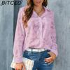 BITCED Plus Size Women's Loose-Fit Casual Chiffon Blouse