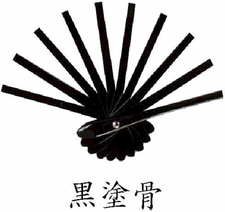 Asakusa Kimono Markt Tanz Elfenbein mit Holografischer Folie Stromlinienförmig Schwarz Zoll in Kyoto für Bühnenauftritt Fächer, Muster, Lack, 9,5 [Hergestellt Japan]