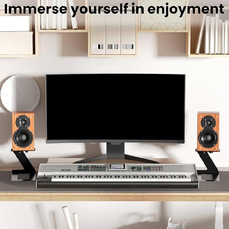 Desktop Speaker Stand 6° Incline Speaker Stand with Vibration Absorption Pads Support 22lbs Studio Monitors Holder