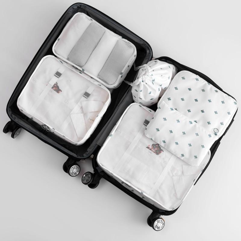 8-6 Pcs Travel Storage Bag Set, Clothing Organizer Packing Bags Suitcase Luggage Organizer Pouches