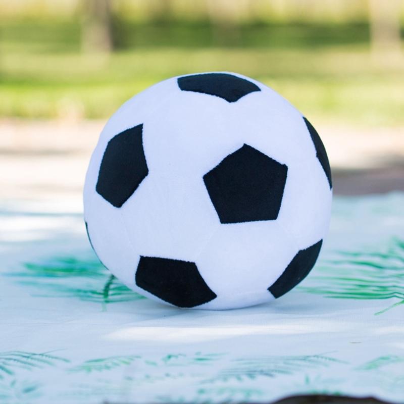 Realistic Soccer Plush Pillow Football Shape Stuffed Toy Cushion for Sports Enthusiasts, Soft Sofa Decoration