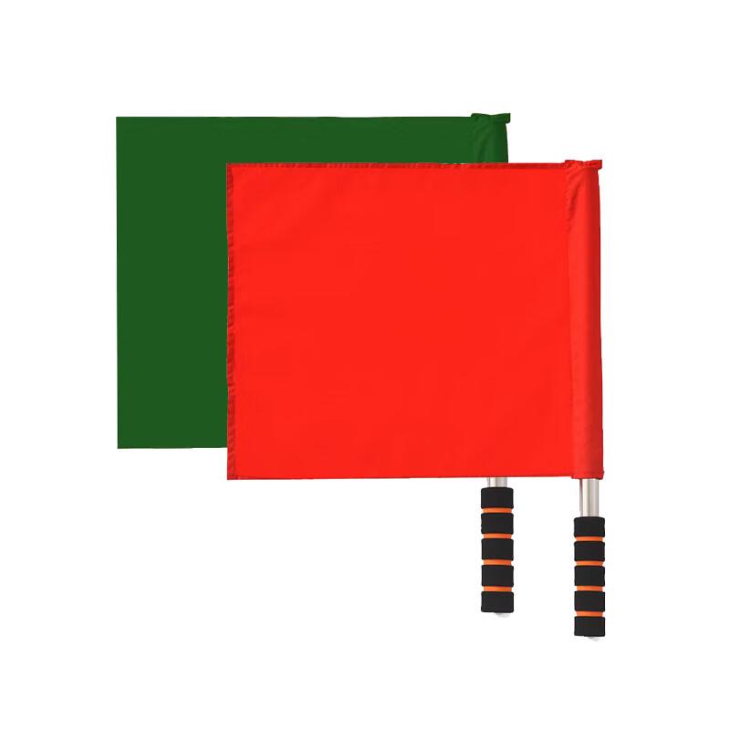 Red and Green Command Signal Flags Set