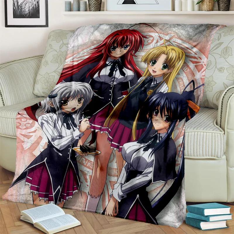 High School DxD Sexy Girl Cartoon Anime 3D Blanket,Soft Throw Blanket for Home Bedroom Bed Sofa Picnic Travel Cover Blanket Kids