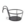 Iron Art Hanging Baskets Flower Pot Balcony Plant Round Racks Railing Fence Outdoor Window Bonsai Home Garden Decoration