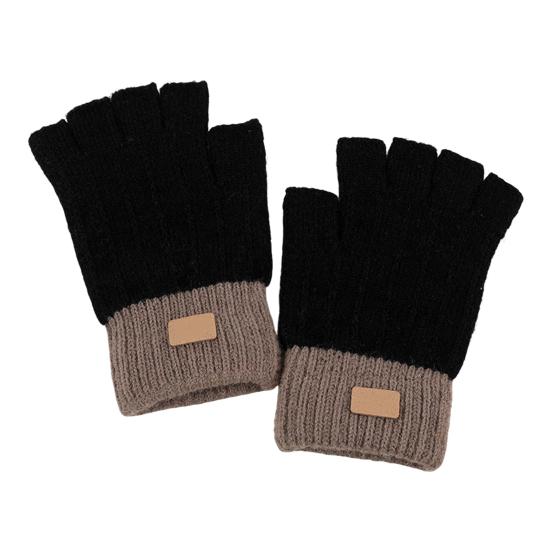 Fingerless Gloves for Women Men Winter Knitted Half Finger Gloves Soft Stretchy Warm Mittens for Working Typing Writing Running