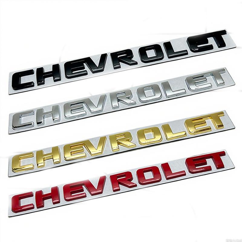 19cm Alloy Car Rear Trunk Badge Fender Emblem Sticker for Chevrolet Aveo Cruze Malibu Captiva Optra Trax Lacetti Sail Silverado