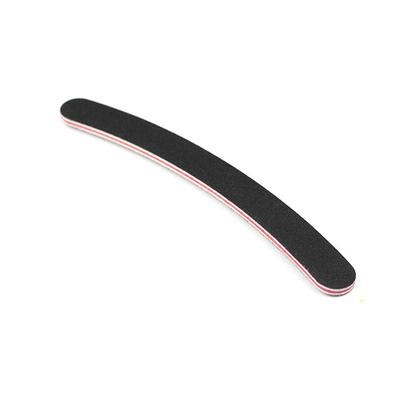 50 pezzi lime per unghie curve nere a doppia faccia 100/180 grana carta vetrata levigatura unghie manicure strumento