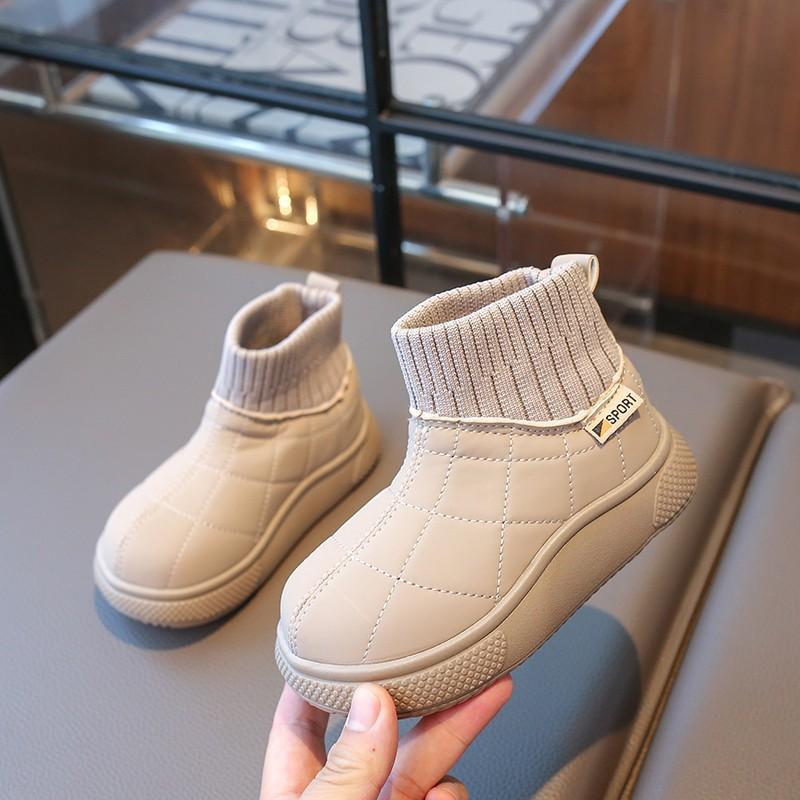 Winter New Fashion Casual Child Sneakers Simple Thick Stylish Versatile Girl Shoes Comfort Warm Boy Shoe Thick Soled Cotton Shoe