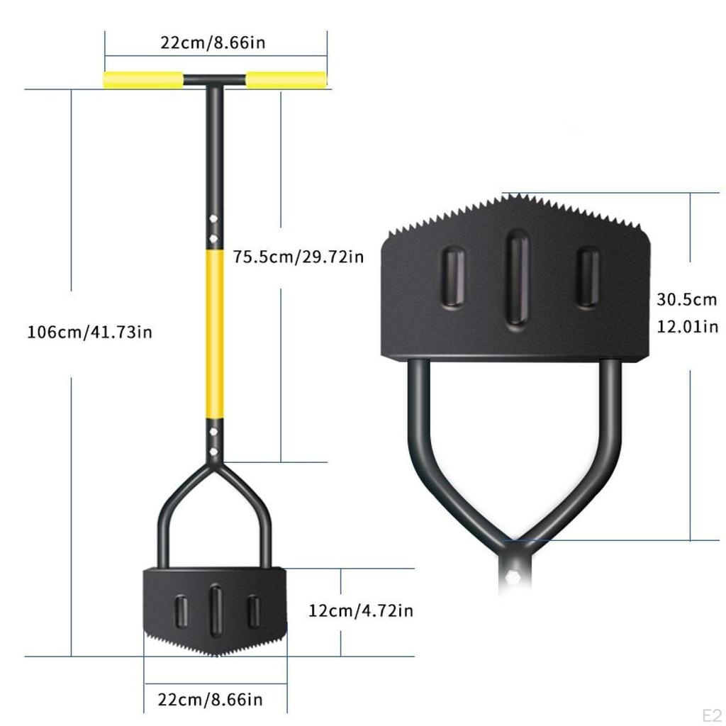 Step Lawn Edger Gardening Tool Sharp Teeth Padded T Handle Comfortable Grip Versatile for Driveways