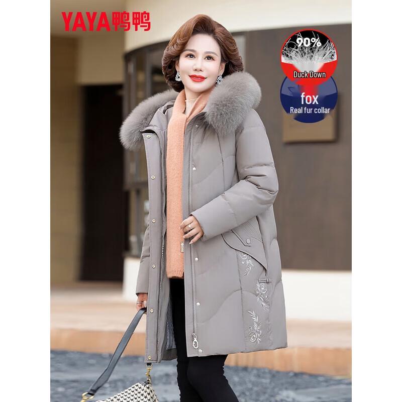 

YAYA Women s Fox Fur Collar Duck Down Jacket 6XL