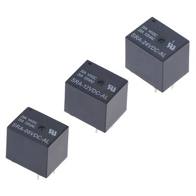 Sra-05Vdc-Al Sra-12Vdc-Al Sra-24Vdc-Al 5V 12V 24V 20A T74 4pinové relé