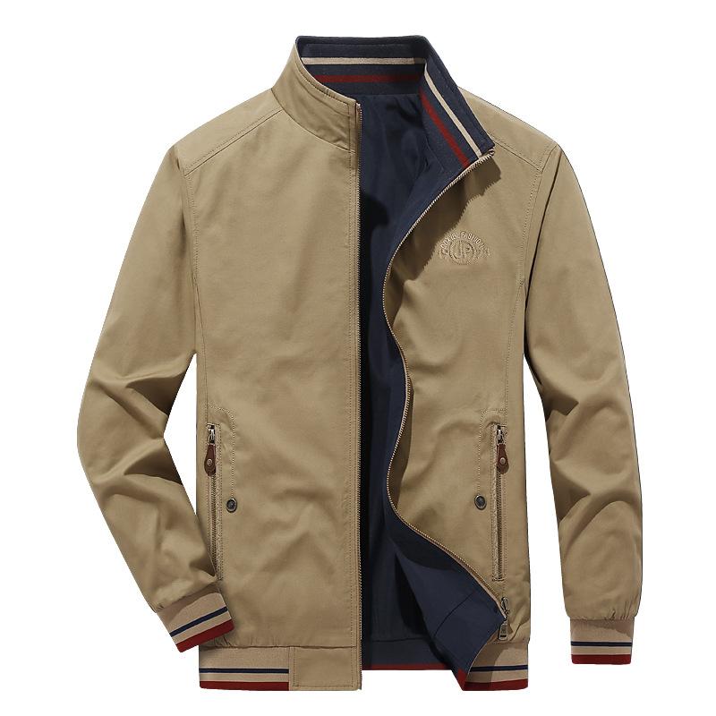 Men's Sports Jacket, Double-sided Stand Up Collar Jacket, Casual and Fashionable Color Blocked Jacket, Men's Jacket